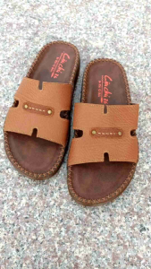 Dép nam da bò thật  dép nam quai ngang  chữ H trẻ trung đế doctor cao 3cm may viền đế thủ công bền đẹp