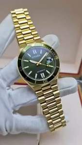 Đồng Hồ Nam Citizen Tsuyosa Shore NJ0232-53X Automatic Size 40 Green Sapphire Gold Case