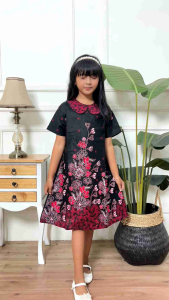 DRES BATIK ANAK & KEMEJA BATIK ANAK  USIA 2-12 TAHUN BAHAN KATUN ADEM DAN MERESAP KERINGAT