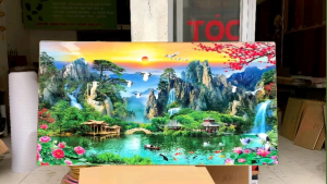 Tranh Tráng Gương  Vinh Quy Bái Tổ mang ý nghĩa vinh quy trở về nhớ ơn cội nguồn [Có Video cận cảnh]