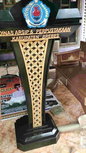 Podium pidato kenegaraan logo custom