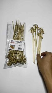 Bamboo knotted skewers eco-friendly culinary uses 50 Pieces per Pack By Drakes Packaging supplies