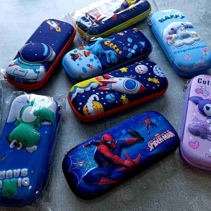 Kotak Pensil 3D Timbul Tempat Pensil Anak Sekolah TK SD Karakter Dino Astronot Unicron