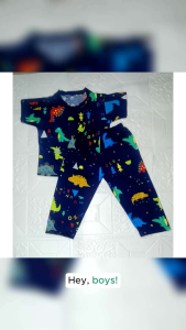CARTOON CHARACTER KIDS terno t-shirt & pajama for kids boys & girls (DIRECT TAHIAN) PAJAMA SET CUTE PAJAMA TERNO
