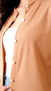 CILA CARDY BUTTON - Cardigan Rajut Polos Viya Lengan Kancing Bahan Lembut