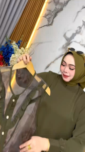 Gamis Hanifa #6 Premium Ori by Mudra – Dress Muslim Pesta Brokat Mix Organza Marbella Silk Elegan – Armi Moca Grape Dusty