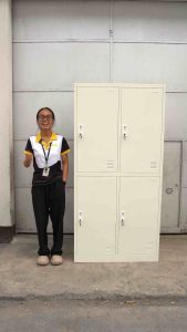 LILY - 4 doors STEEL LOCKER by Leapify Steel- Perfect Steel Cabinet Wardrobe for Dormitories Gyms and Universities