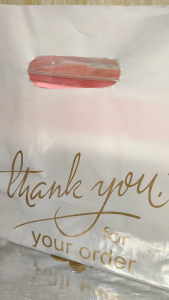 Kantong Plastik PE Susu Uk 45/27×35 (Isi 50Pcs) dengan Motif Thank You