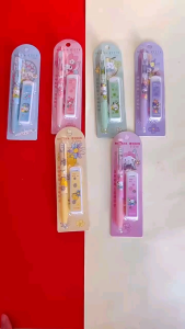 4006 Flower party Sanrio Set pencil with refill pen Cute Cartoon Mymelody Kuromi Cinnamoroll Pochacco Pom Pom Purin 0.5mm Mechanical Pencil with Refills childrens