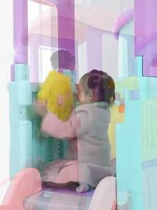 JOYEASE Kindergarten Kid Giant Indoor Outdoor Playground Double Slide Stair Playset Indoor Outdoor Gelongsor