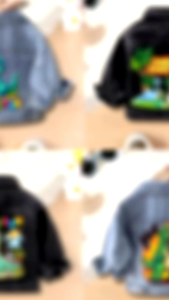 JAKET JEANS ANAK KARAKTER DINOSAUR UMUR 1-9 TAHUN BAHAN DENIM