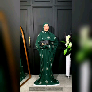 Mukena Terusan Dewasa Rayon Bordir Bunga Royal Rose Wings Mukena Wanita Bahan Adem