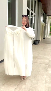 Gamis Ceruty Babydoll / Gamis Outer Berkerah Termurah Terlaris