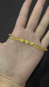 สร้อยข้อมือหัวใจสีทองเลเยอร์ กำไลหัวใจสีทอง 💛- Love Layer Bracelet 02
