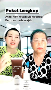 penghilang flek hitampencerah wajah adera lightening peel off mask