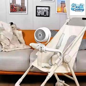 Quạt Kẹp Bạch Tuộc Đa Năng 20.000mAh - Quạt Tích Điện Để Bàn Kẹp Nôi Cầm Tay Màn Hình LED Hiển Thị Pin