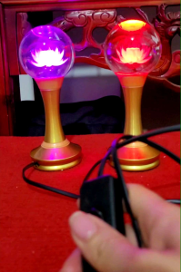 Đôi đèn cầu phale hoa sen chìm chọn nhiều màu ánh sáng hắt trần siêu đẹp - đèn thờ cao cấp