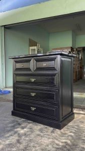 ตู้ไม้สัก ตู้เก็บของ สีดำเงา สูง 100 x กว้าง 100 x ลึก 50 cm. มี 4 สี (ประกอบแล้ว) ตู้ไม้สัก ตู้ใส่ของเอนกประสงค์ ไม้สักแท้ทุกชิ้นส่วน แพคจัดส่งดี