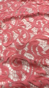 vải ren chỉ thun màu hồng ruốc _( khổ 1m5) co dãn 4 chiều mềm mại may đầm váy áo kiểu váy thời trang vv