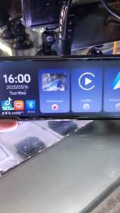 9.66นิ้วเต็มหน้าจอ Carplay เครื่องบันทึกการขับขี่กระจกมองหลังสตรีมมิ่ง WIFI ก่อนและหลังการบันทึกคู่ HD Night Vision