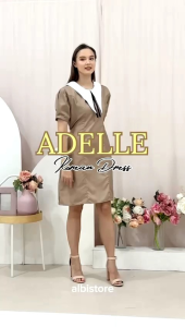 DRESS WANITA ADELLE KERAH REBAH PITA KEKINIAN