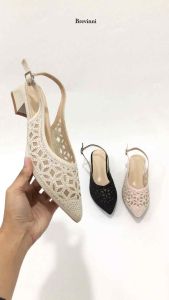 Brevinni Beatrice Block Heels Slingback || Sepatu Tapak Block Pesta Tali Belakang || heels pesta || heels tahu || heels pesta || heels kondangan || heels tali wanita ||