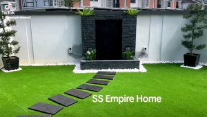 Feng Shui W17 Fiberglass 6x3x5.5 Wall Water Pond Kolam Air Garden Water Feature 风水流水喷泉瀑布池 Koi Fish Outdoor Waterfall