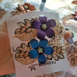 Kẹp tóc đá lấp lánh dạng bấm thời trang cho nữ