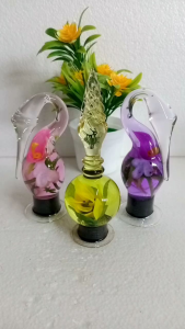 paket 3pcs hiasan dekorasi lemari kaca kristal