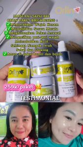 Orlin Beauty Skincare Paket Brightening Platinum Mengontrol Minyak Mencerahkan Wajah Kulit Glowing Mencegah Kusam Ampuh BPOM