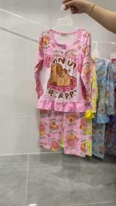 12-46kg bộ cài nút babydoll dài tay bé gái thun lạnh loại 1 bao đẹp mềm mịn- đồ ngủ bé gái (596)