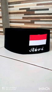 Peci Nama Bendera Merah putih&Palestina