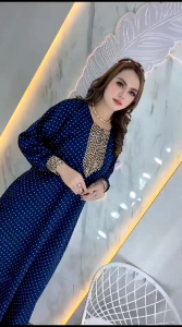 gamis sultan jumbo polkadot