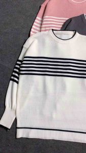 KRS - Atasan Salur Basic / Knit Salur Polo / Sweater Salur / Blouse salur / Atasan Wanita / Knit Premium