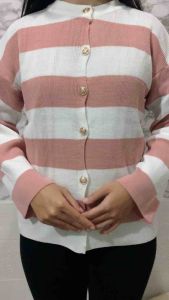 KRS - Alice Stripes Cardigan Rajut / Cardigan Rajut / Kardigan Strip / Atasan Wanita / Rajut Premium