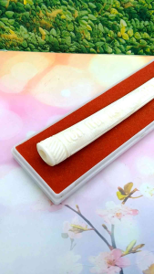 Once pipa tulang sapi ukir aksara Jawa C173