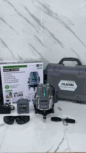 Máy cân bằng laser Hukan G2-LS300 5 tia xanh siêu sáng Xoay 360° tự động 2 pin có remote điều khiển chip thông minh