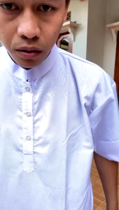 Jubah pria gamis Laki Laki Dewasa Bahan Embos Tangan pendek  jubah kekinian size S M L XL XXL
