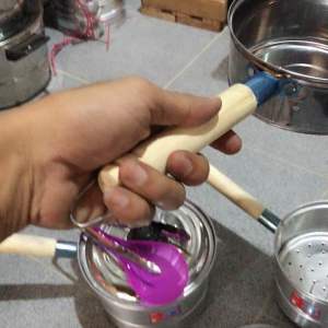 PANCI REBUS /PANCI MASAK AIR STAINLES TEBAL HANDLE KAYU KUAT MURAH 16cm COD