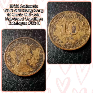 100% Authentic 1982 QEII Hong Kong 10 Cents Old Coin Fair-Good Condition Catalogue #02-11 *Actual Pictures Taken No Stock Photos  *Free Shipping with tracking number   Features: Country: Hong Kong Period: Queen Elizabeth II  1955 - 1992