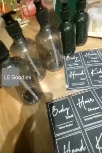 Minimalist Sticker Labels Toiletries Bathroom Kitchen & Laundry～PET Pump Bottle～Sabun Lotions Shampoo Conditioner Spray