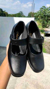 Sepatu Pantofel / Paskib Wanita Formal Hak 1-3cm Perekat Velcro Grace Ladys Shoes Size 37-41