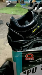SEPATU SAPETY BOOTS PRIA Booster AGL'S Kulit Sol Karet