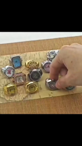 Jam cincin impor unik tahan air ring pegas stainles melar muat semua ukuran jari