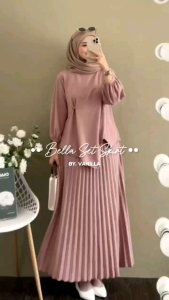 VA SETROK KNIT RINKA: SET KAOS POLOS SETELAN BAJU DAN CELANA TERLARIS LAZADA BEST SELLER BAJU SETELAN WANITA
