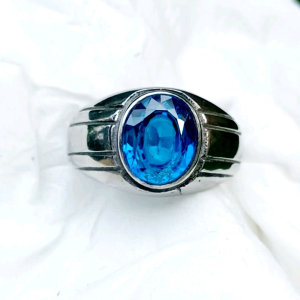 CINCIN BATU BLUE TOPAS RING TITANIUM MINIMALIS