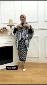 cardigan batik katun monokrom