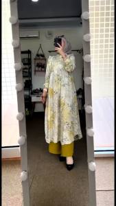 Setelan Tunik Manda Rayon Diamond Mix Crinkle Airflow Premium