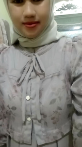 gamis poplin mix organza print bahan adem ld100