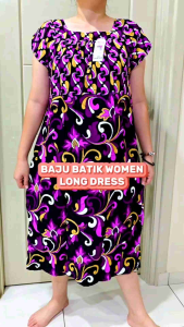 WOMEN KOTAK RAYON NIGHTY BATIK DRESS FREE SIZE/BAJU BATIK/BATIK INDONESIA/GOOD QUALITY READY STOCK
